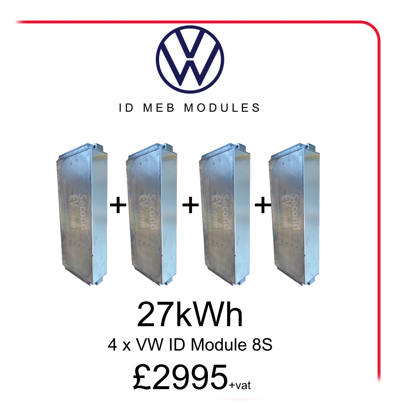 4 x VW ID 8S - 27kWh Module Set